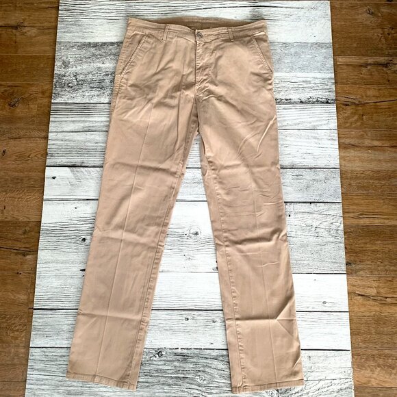 AG Adriano Goldschmied The Luxe Khaki Tailored Trouser Chino Pants - Picture 1 of 16